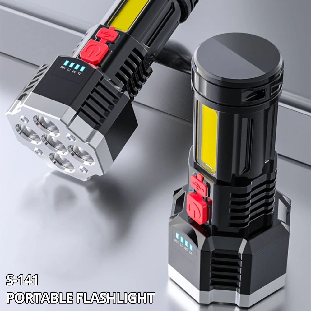 7LED HighPower Tactical Torch Lightweight Rechargeable Searchlight With COB Side Light 5