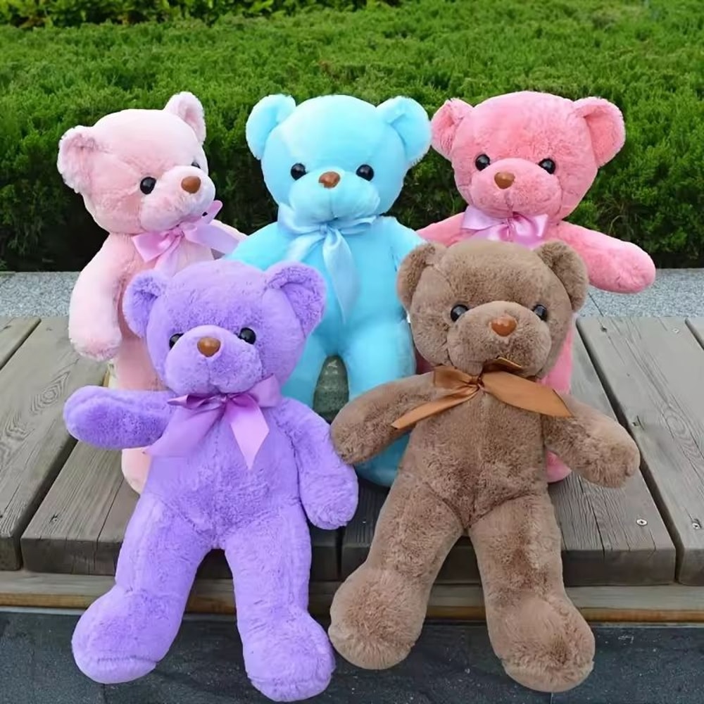 Charming Ribbon Teddy Bear Premium Soft Plush Toy For Gifting Decor 1