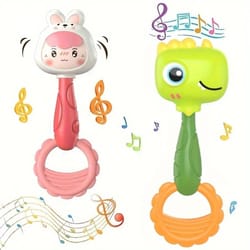 soft sensory hand chime toy – interactive animal plush for early development