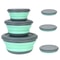 3Piece SpaceSaving Collapsible Bowl Set Airtight Portable Food Storage 0