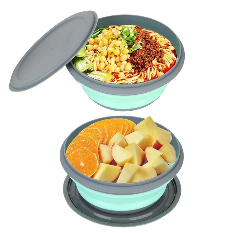 3Piece SpaceSaving Collapsible Bowl Set Airtight Portable Food Storage 4