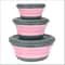 3Piece SpaceSaving Collapsible Bowl Set Airtight Portable Food Storage 7