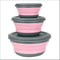 3Piece SpaceSaving Collapsible Bowl Set Airtight Portable Food Storage 7