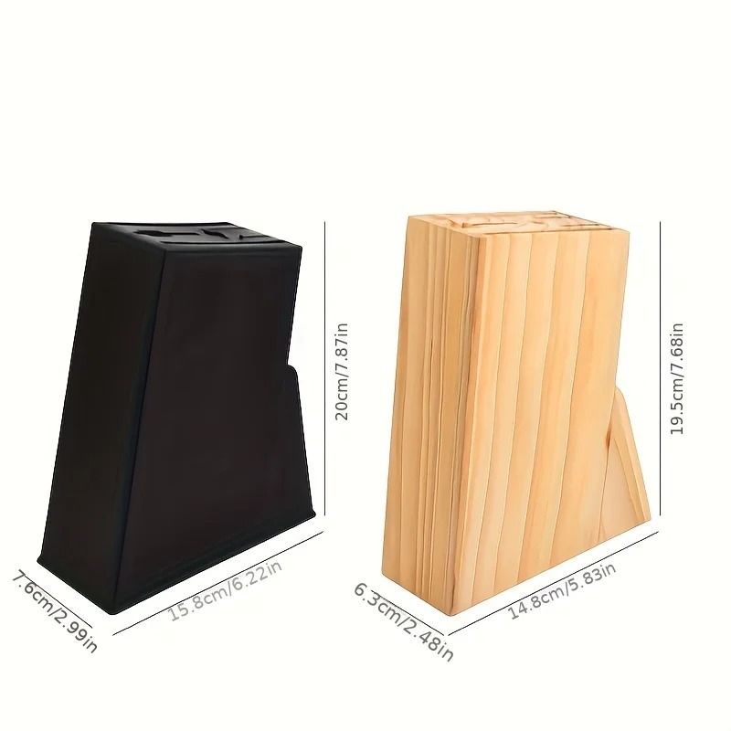 Universal Wooden MultiSlot Knife Block EcoFriendly Kitchen Tool Organizer 1