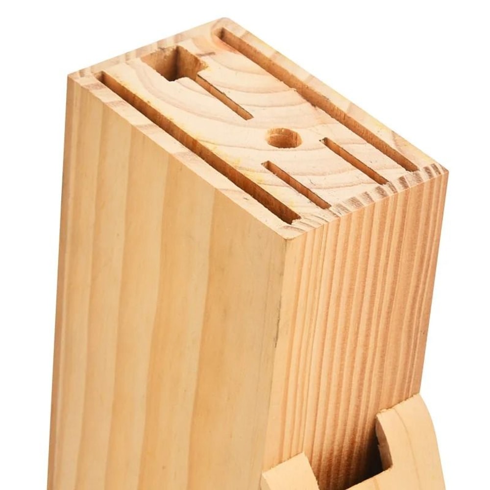 Universal Wooden MultiSlot Knife Block EcoFriendly Kitchen Tool Organizer 3