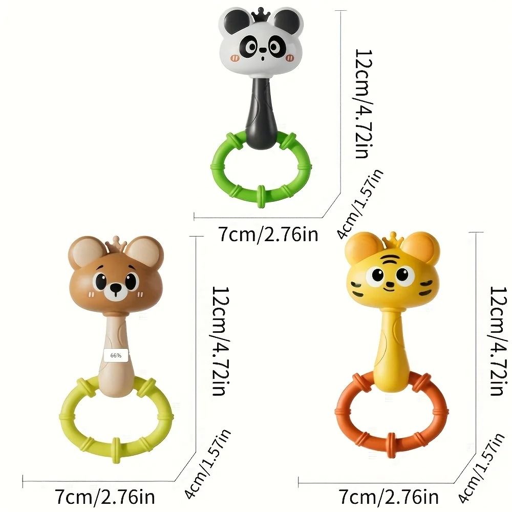 Animal Friends Sensory Hand Chime Interactive Bear Tiger Developmental Toy 1
