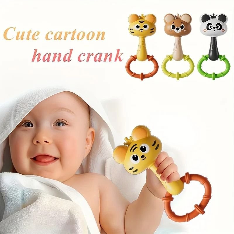 Animal Friends Sensory Hand Chime Interactive Bear Tiger Developmental Toy 4