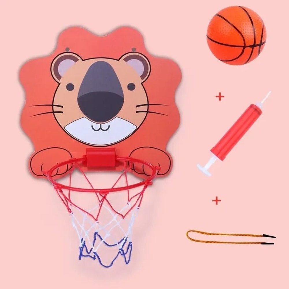 Animal Friends Kids Basketball Hoop Kit Creative Indoor Outdoor Sport Set 12