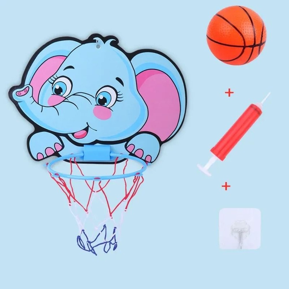 Animal Friends Kids Basketball Hoop Kit Creative Indoor Outdoor Sport Set 6