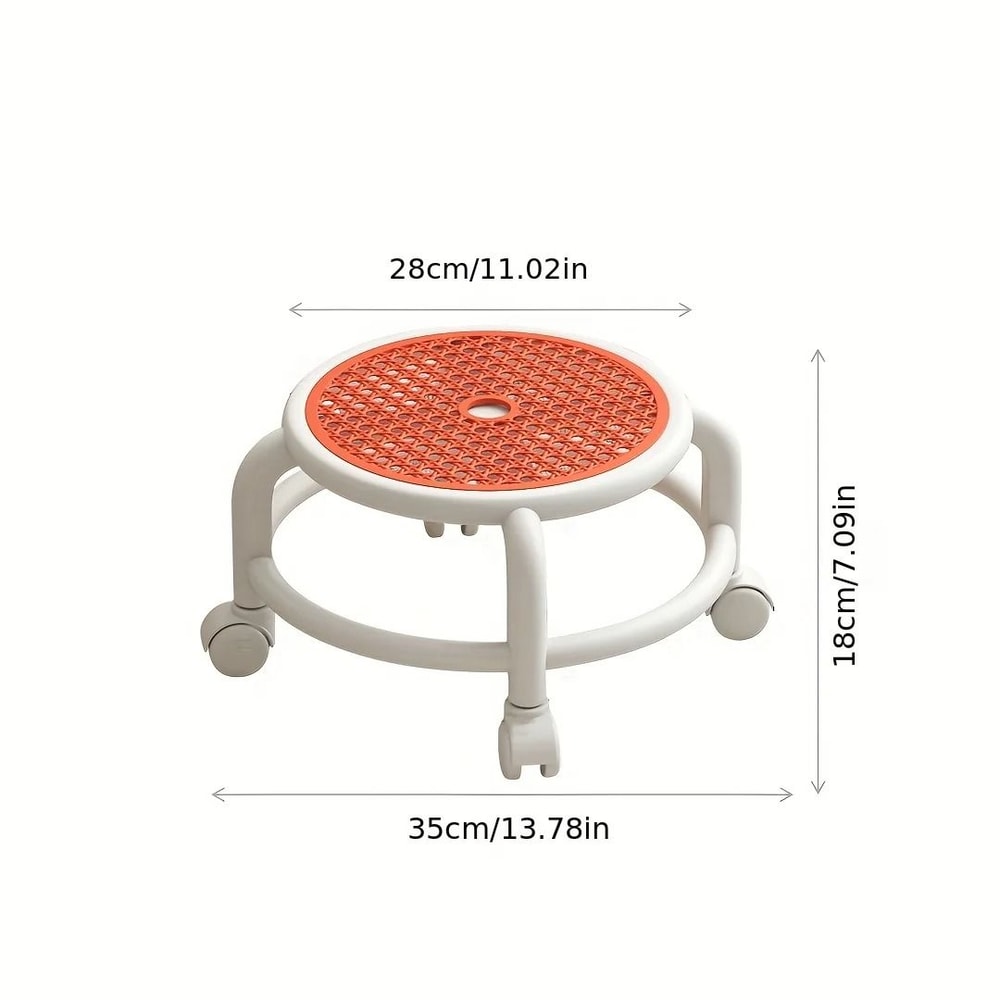 LowProfile Rolling Swivel Stool Silent 360 Circular Mobile Seating 3