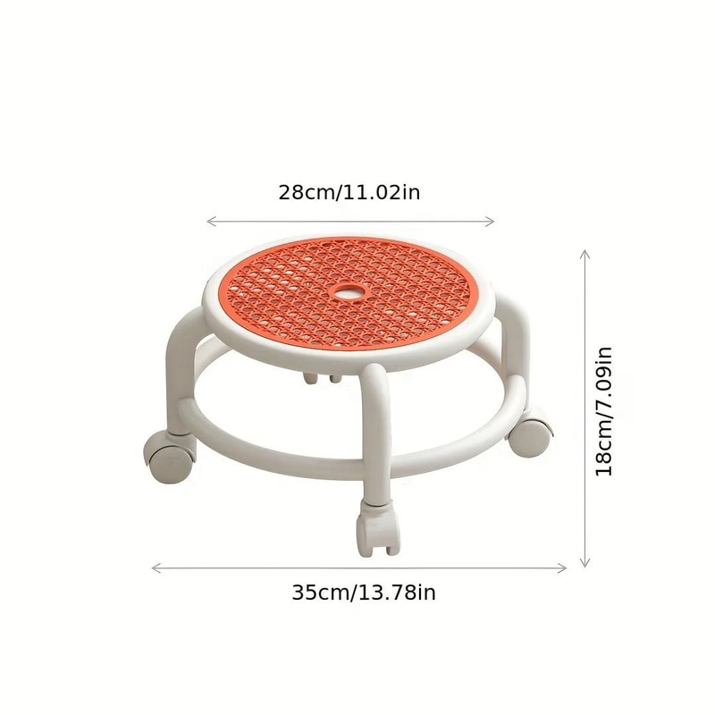 LowProfile Rolling Swivel Stool Silent 360 Circular Mobile Seating 3