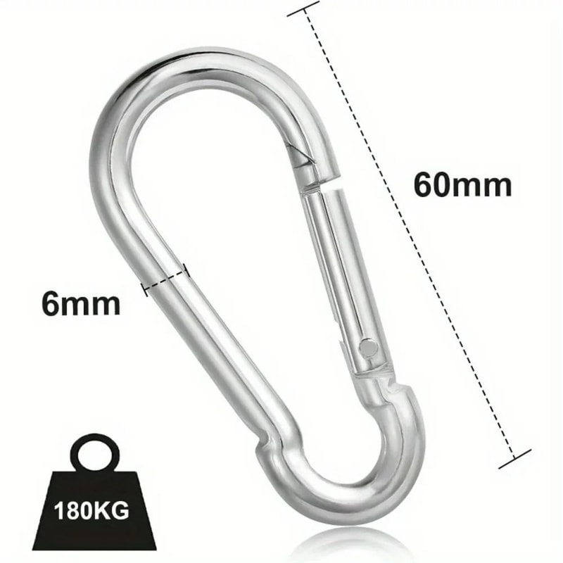 12Piece IndustrialStrength Carabiner Set RustResistant MultiPurpose Snap Hooks 2