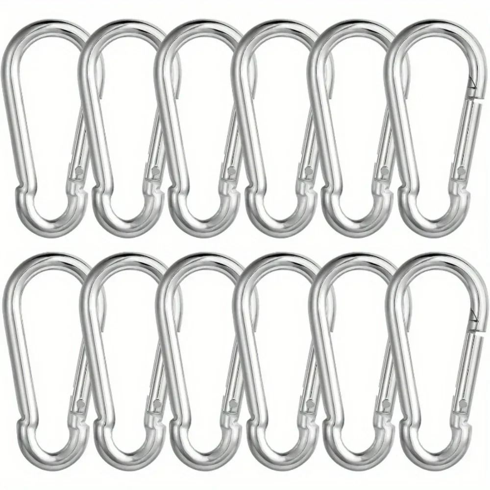 12Piece IndustrialStrength Carabiner Set RustResistant MultiPurpose Snap Hooks 3