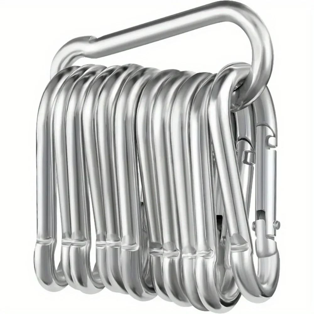 12Piece IndustrialStrength Carabiner Set RustResistant MultiPurpose Snap Hooks 4