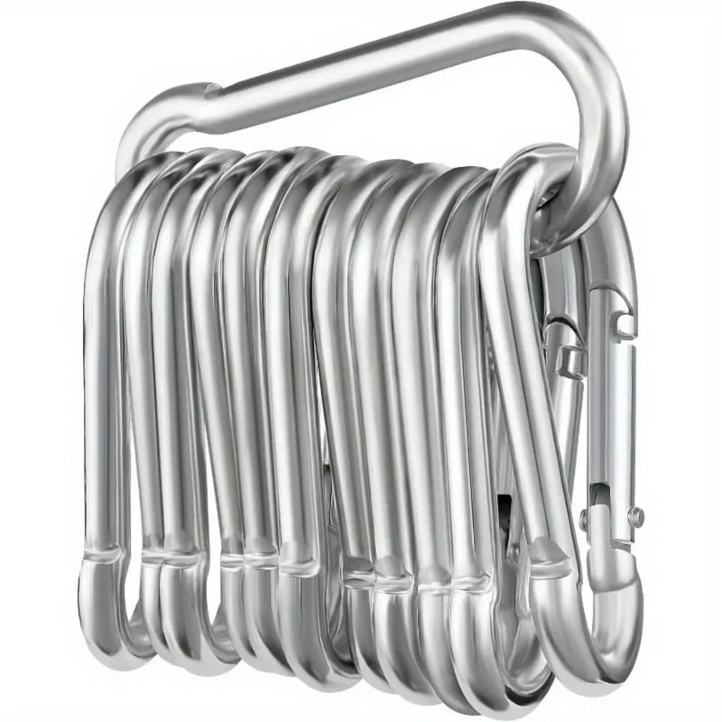 12Piece IndustrialStrength Carabiner Set RustResistant MultiPurpose Snap Hooks 4