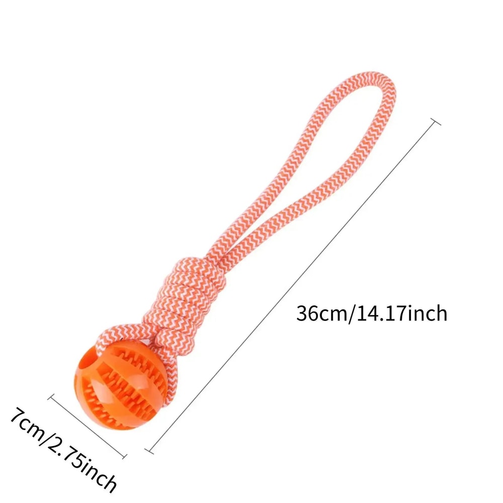 Interactive TreatDispensing Rope Ball Durable Dental Care Toy For Small Medium Dogs 4
