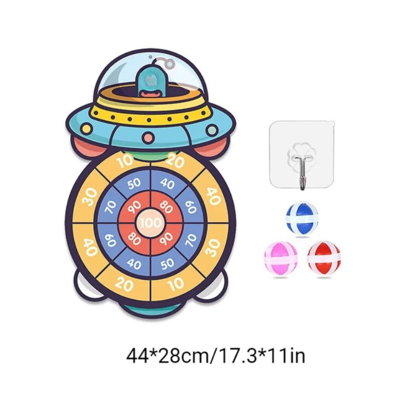 Montessori Sticky Ball Dart Board Large Interactive Target Game For Kids 10
