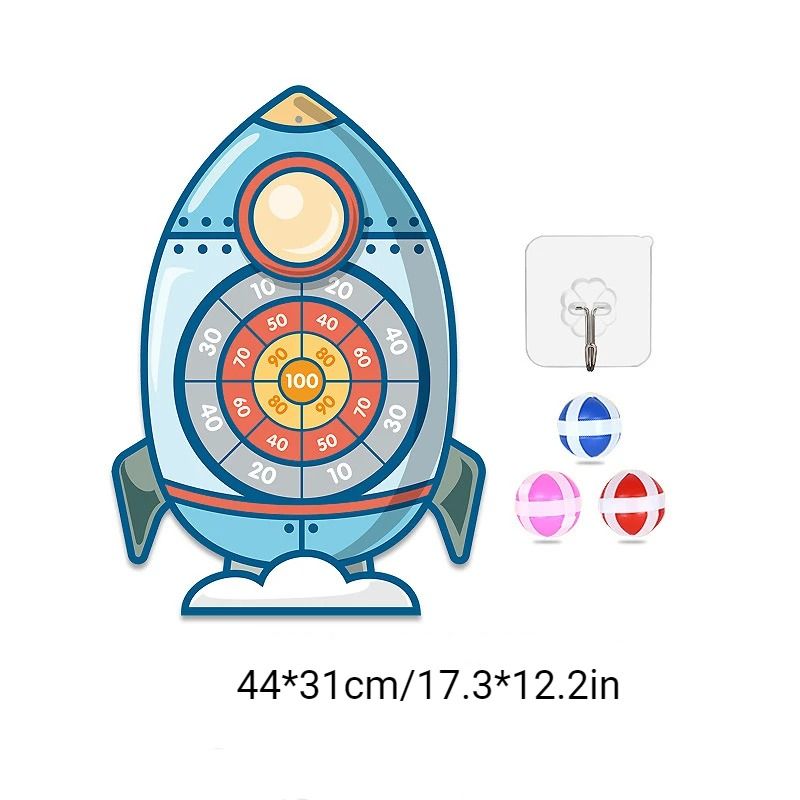 Montessori Sticky Ball Dart Board Large Interactive Target Game For Kids 2