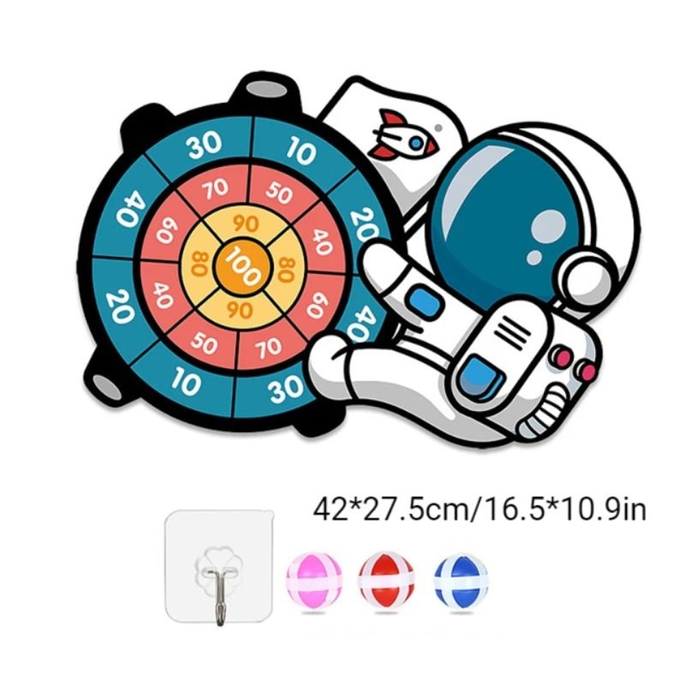 Montessori Sticky Ball Dart Board Large Interactive Target Game For Kids 6