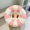 Vintage Striped Inflatable Swimming Ring Durable PVC Pool Float With Handles For Kids 4
