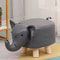 Creative Elephant Stool Solid Wood TechCloth Animal Footrest For Children 2
