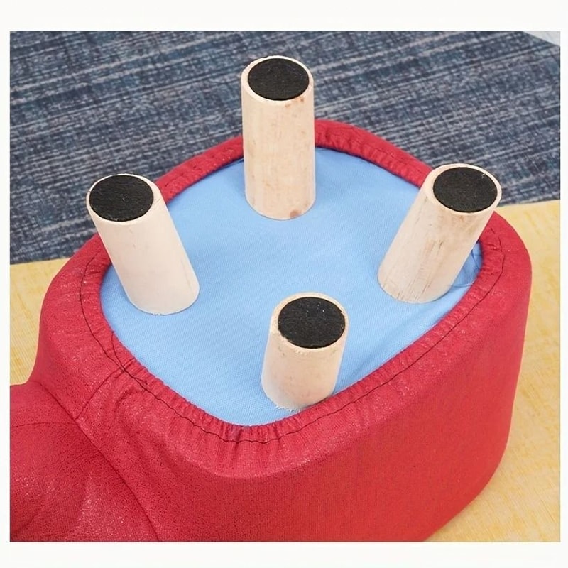 Creative Elephant Stool Solid Wood TechCloth Animal Footrest For Children 3