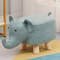 Creative Elephant Stool Solid Wood TechCloth Animal Footrest For Children 5