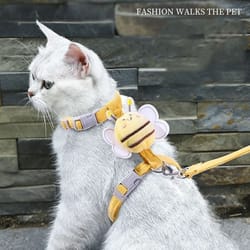 adjustable pet harness & leash set – soft comfort walking gear for cats & small dogs