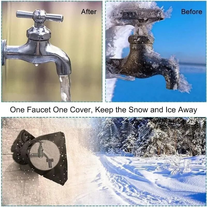 Winter Outdoor Faucet Insulation Cover Universal FreezeProof Protector For Garden Taps 3