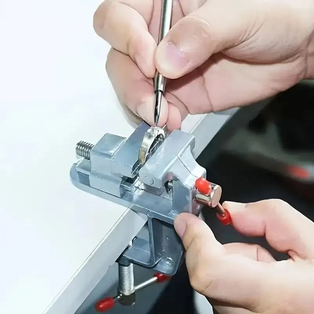 Sturdy Mini Aluminum Bench Vise Adjustable Table Clamp For Crafting Electronics DIY Projects 1