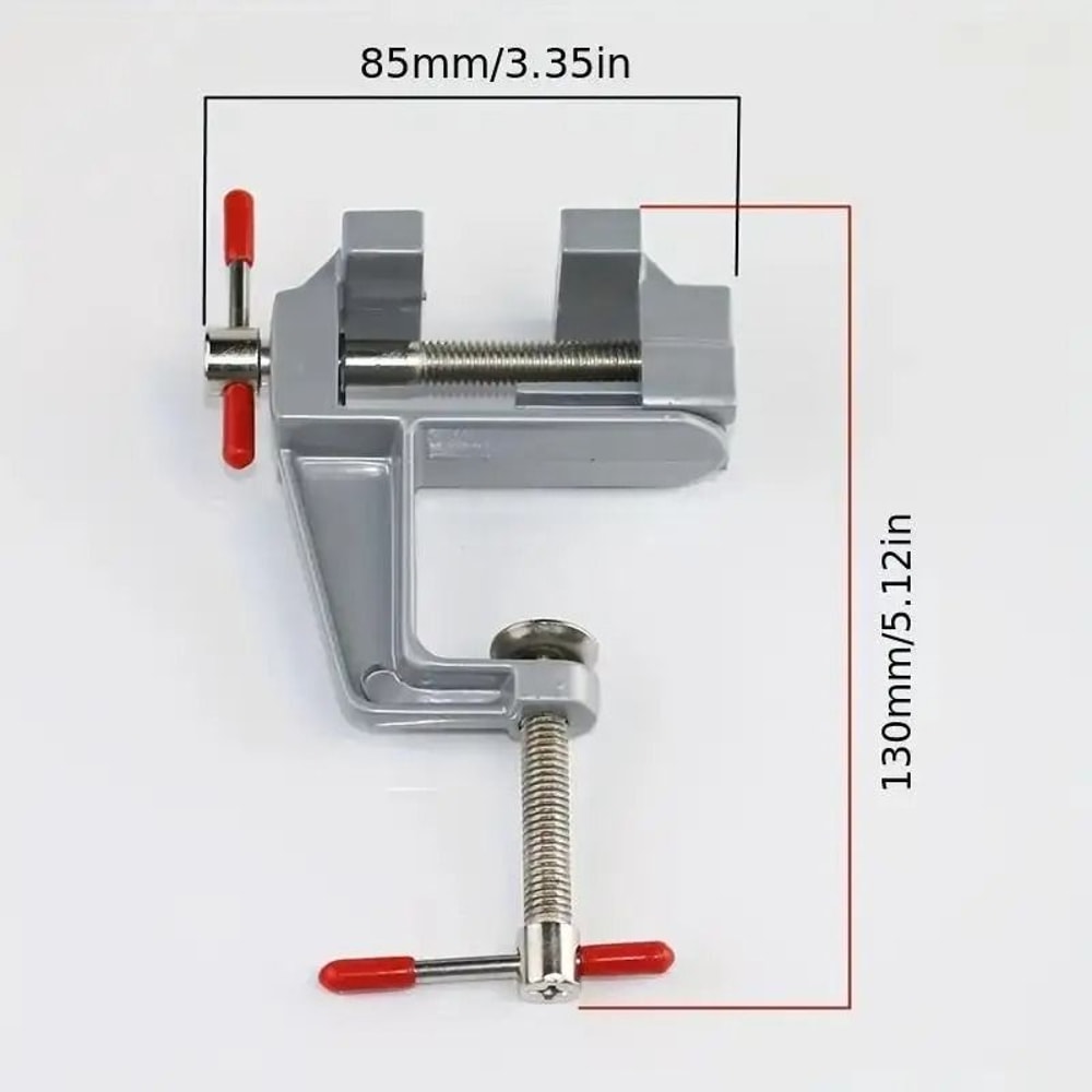 Sturdy Mini Aluminum Bench Vise Adjustable Table Clamp For Crafting Electronics DIY Projects 4