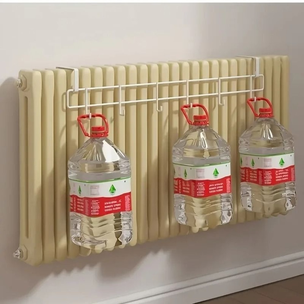 WallMounted Heater Drying Rack HeavyDuty Metal Hanging Rod For Winter Essentials 5