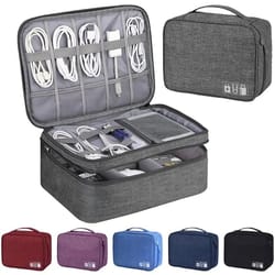 portable travel electronic organizer – waterproof digital storage bag for cables, chargers, & tech accessories