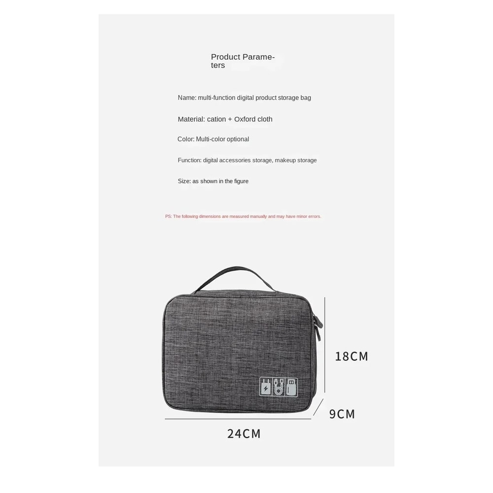 Portable Travel Electronic Organizer Waterproof Digital Storage Bag For Cables Chargers Tech Acce 5