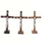 Vintage Wooden Standing Crucifix Elegant Catholic Jesus Cross For Home Church Decor 0