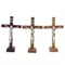Vintage Wooden Standing Crucifix Elegant Catholic Jesus Cross For Home Church Decor 0