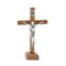 Vintage Wooden Standing Crucifix Elegant Catholic Jesus Cross For Home Church Decor 2