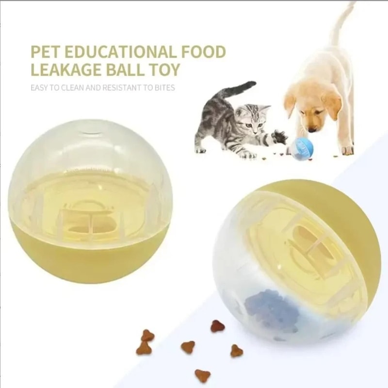 Adjustable Pet Treat Dispensing Ball Interactive IQ Training Slow Feeder 0