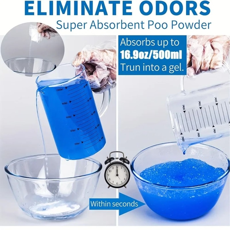 Rapid Urine Solidifying Powder EcoFriendly Camping Toilet Deodorizer Coagulant 1