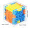 3D Maze Magic Cube SixSided Transparent Puzzle Stress Reliever Toy 3
