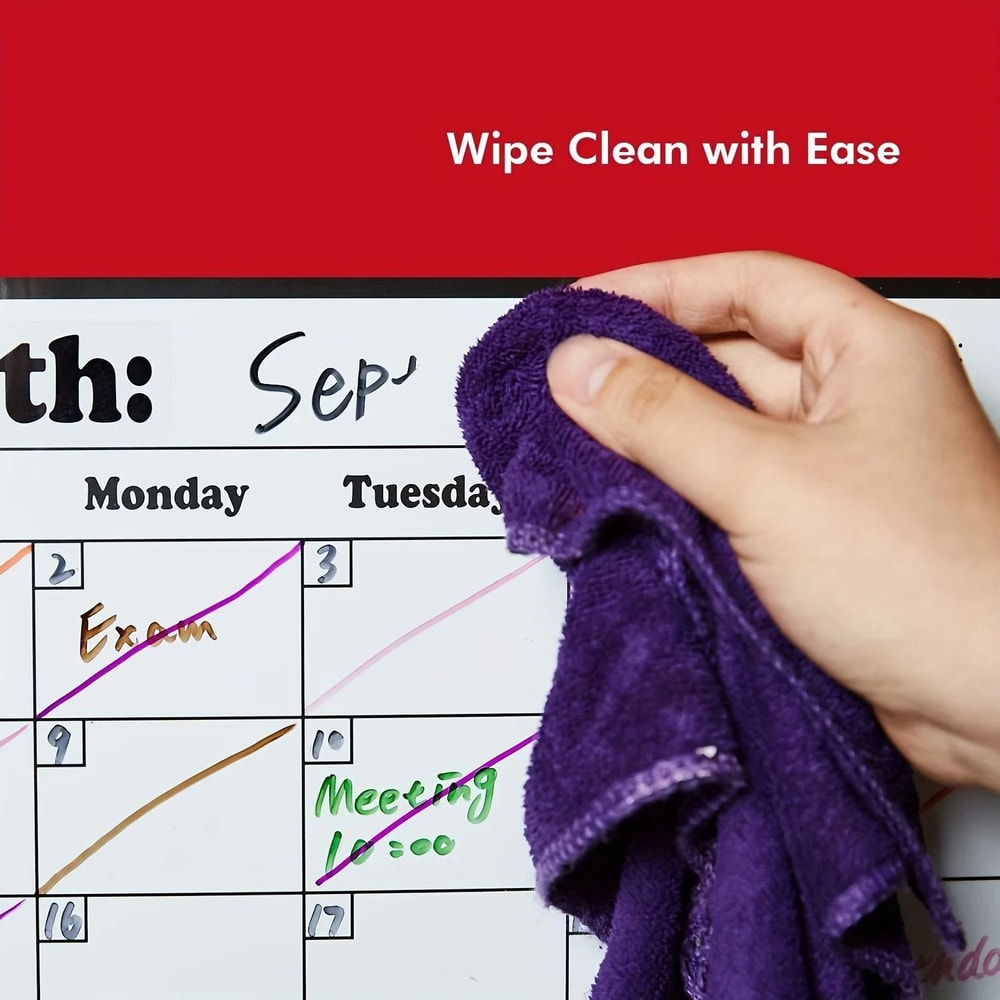 Magnetic Fridge Calendar Strong Magnetic Backing Smooth Dry Erase Surface 3