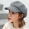 Wool Blend Octagonal Newsboy Cap Classic Autumn Winter Beret For Men And Women 2