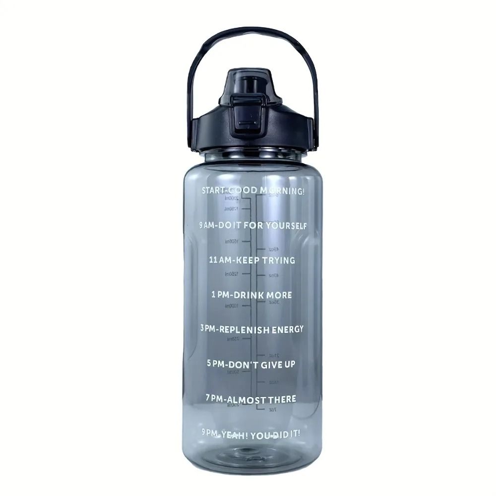 676 Oz 2L Large Capacity Sports Jug Portable Gradient Water Bottle With Straw 3