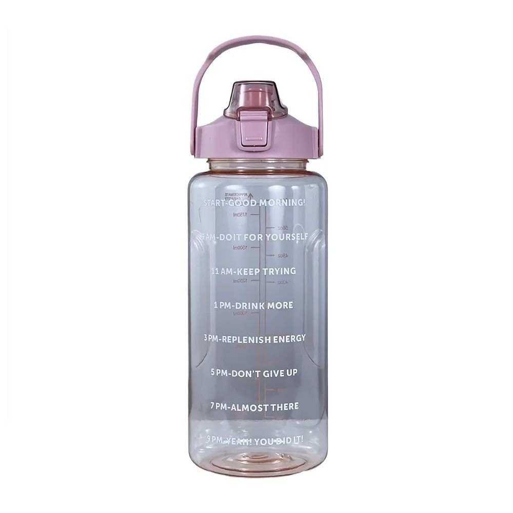 676 Oz 2L Large Capacity Sports Jug Portable Gradient Water Bottle With Straw 5