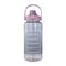 676 Oz 2L Large Capacity Sports Jug Portable Gradient Water Bottle With Straw 5