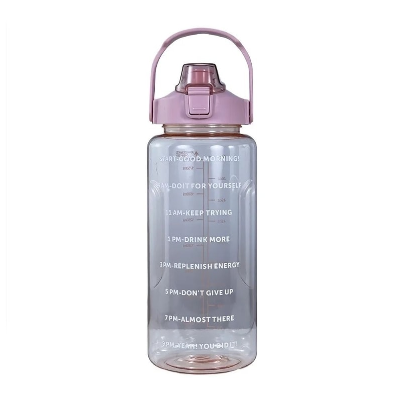 676 Oz 2L Large Capacity Sports Jug Portable Gradient Water Bottle With Straw 5