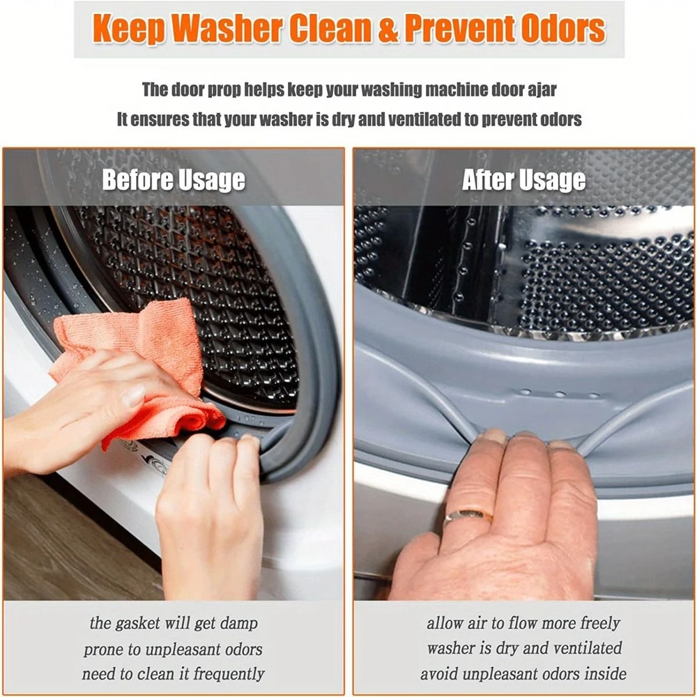 Universal Magnetic Washer Door Prop Flexible FrontLoading Washing Machine Door Support 3