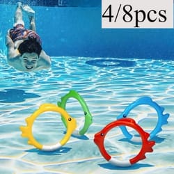 diving rings training set – underwater swim gear & fish-shaped pool toys