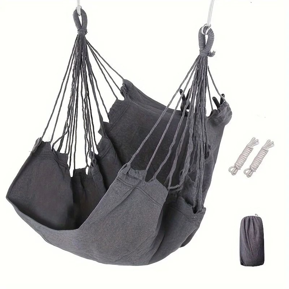 Relaxing Casual Fabric Hammock Chair Portable Swing Rocking Comfort 8