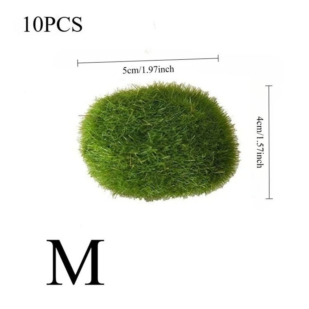 10Piece Artificial Moss Stone Set Versatile Garden Home Decor 7